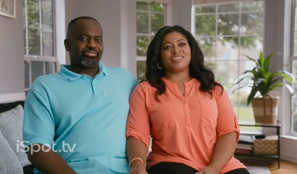 Toastmasters Joey and Shalonna Anderson speak on a national television commercial for ABCmouse